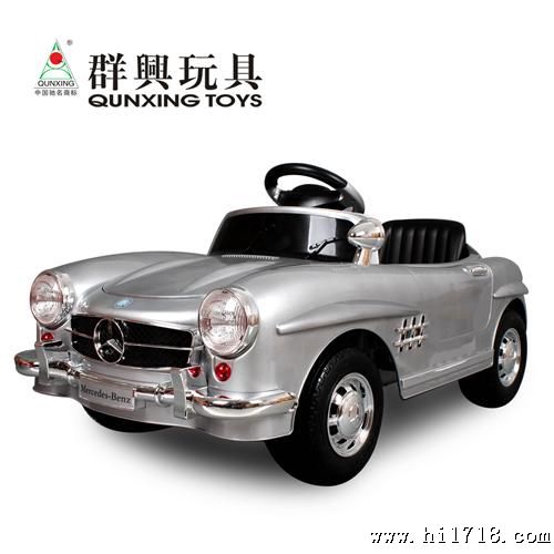 年中 奢华儿童电动车奔驰老爷车300SL 遥控车可坐四轮电瓶车