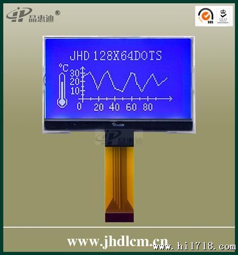 供应液晶模组/128X64/图形点阵/3.5英寸/JHD12864-G36BSW-B
