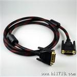 DVI线 DVI-D连接线 镀金头 带编制网 高清线1.5米 3米 5米 10米