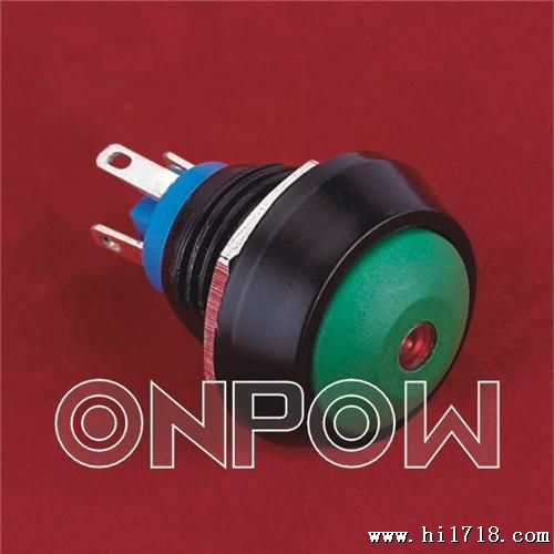ONPOW中国红波GQ12系列度单点带灯按钮开关