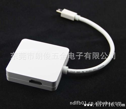 【供应】MINI DP三合一转接线，DVI-DP-HDMI A/F白色