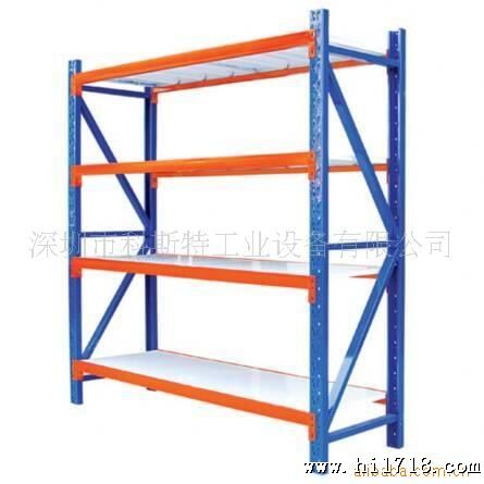 标准4层钢层板轻型货架实物图