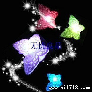 新品上市七彩蝴蝶小夜灯 创意灯具 个性地摊货源七彩变色小夜灯