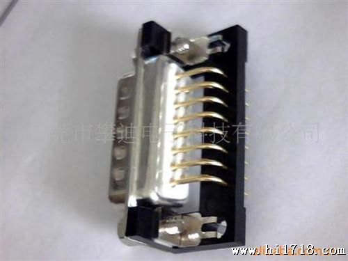 D-SUB接口 两排15P连接器  15针串口 DB15芯 公母焊板插头厂家