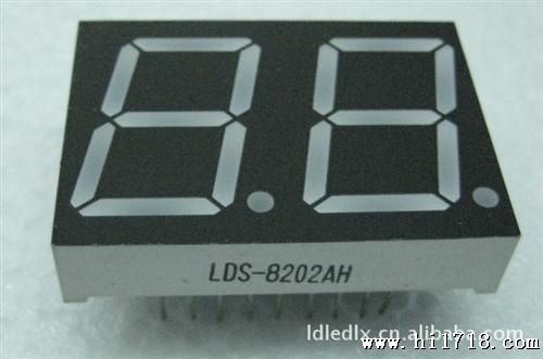 供应2位0.80寸共阴高红LED数码管外形尺寸是35.8*25.8*8.20mm