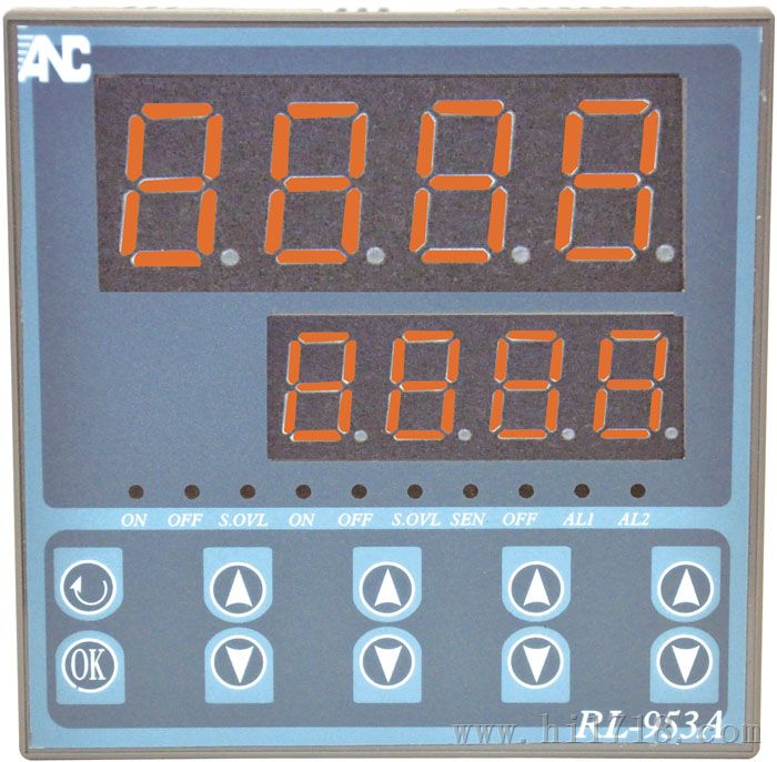 台湾友正ANC微电脑计米器/线速表/长度表转速表RL453A-4 4位数显示。48*48