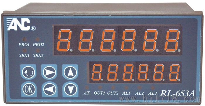台湾友正ANC微电脑电子频率计米器/线速表/长度表转速表RL653A-8 8位数显示。96*48