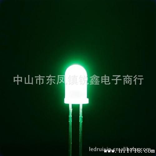 【】F5mm雾状翠绿色LED发光二管