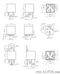 JD1912 四插汽车继电器 宽紫铜脚 80A