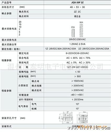 供应 JQX-30F/2Z 转换继电器