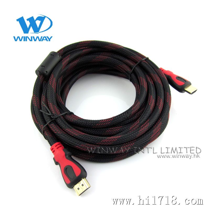 HDMI双色头-红黑线-5m-001