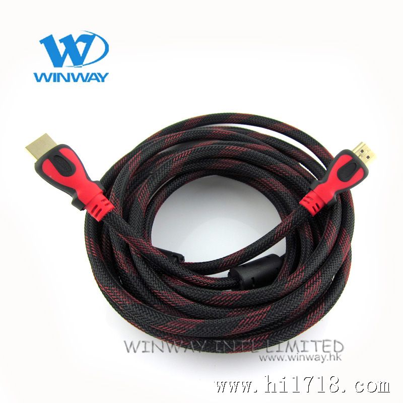 HDMI双色头-红黑线-5m-002