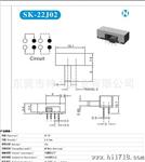 SK-22J02，拔动开关，SK22J02，SK22J02G5，侧拨开关