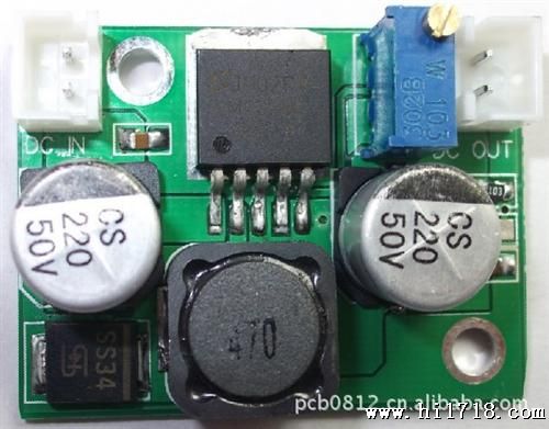 LM2576 小型电源PCB板 DC-DC 可调电源 降压 稳压 变换器 模块
