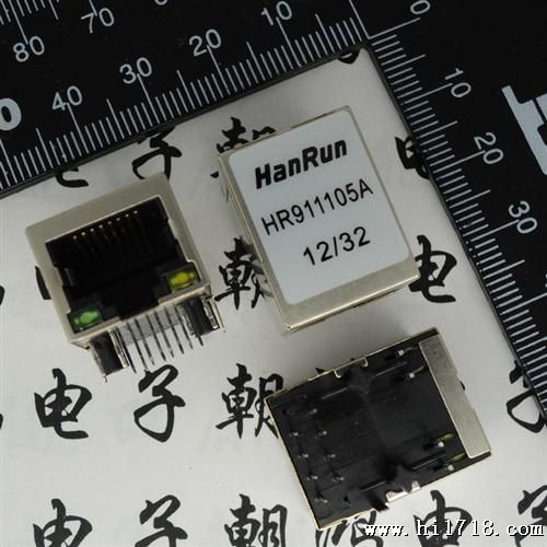 HanRun HR911105A RJ45 带灯 网络变压器 原装【网速快】