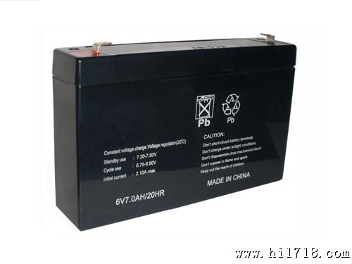 供应6V7AH 免维护蓄电池 用于电动童车、车位锁用(图) 量大优惠