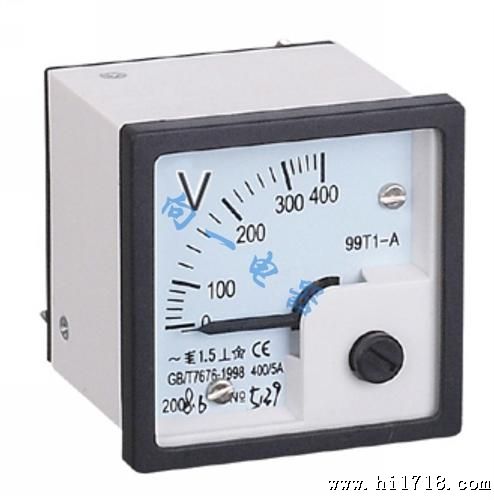 99T1/SQ48-V 方形指针式伏特测量板表/指针表 交直流电压表 48*48