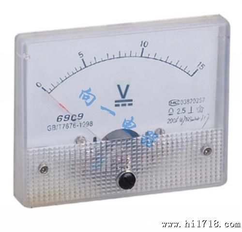 【出售】安装式伏特板表 69C9-V 指针表 直流电压表 80*65