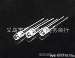 QC27  3mm圆头无边高亮白发绿色光长脚指示LED灯珠F3