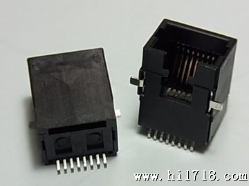 SMT RJ45带铜壳屏蔽网口贴片型通讯接插件8P8C高度H=11.50mm