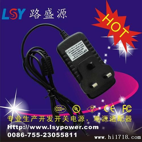 深圳厂家出售24V500mA BS英规正插式开关电源适配器