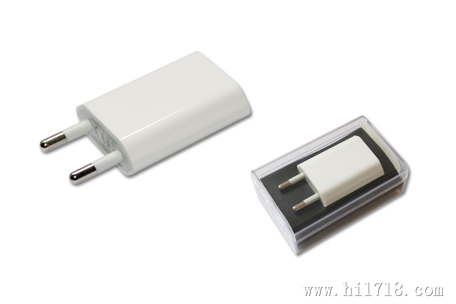 white EU wall adapter