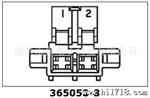 Tyco接插件TE/AMP连接器365058-3电源定时器连接器2位/孔胶壳插座