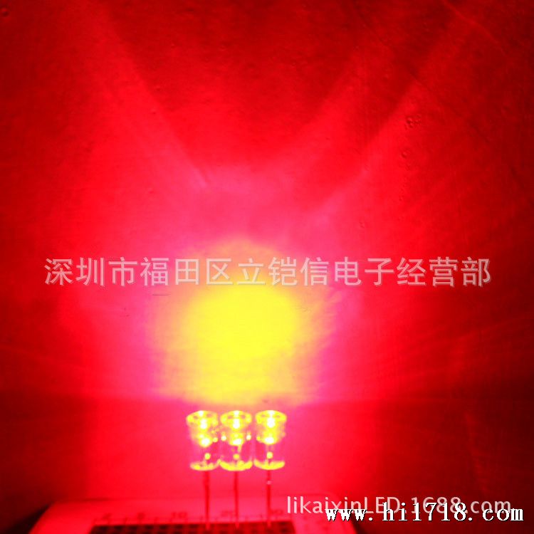 【工厂直销】5mm内凹白发红LED发光二管 灯串专用4