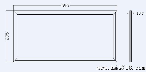 600*300面板灯尺寸图