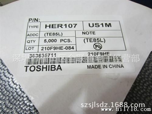 HER107 (US1M)   TOSHIBA   SMA  国产原装现货！
