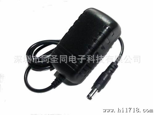 深圳工厂供应黑色外壳同圣同美规15W数码相框电源适配器9V1.5A