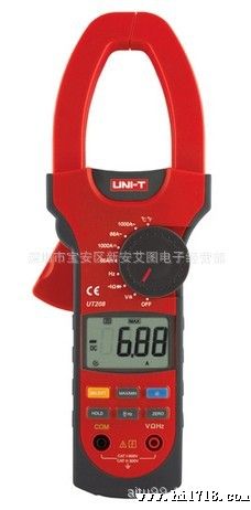 供应优利德交直流电压可测温度数字钳形表UT208