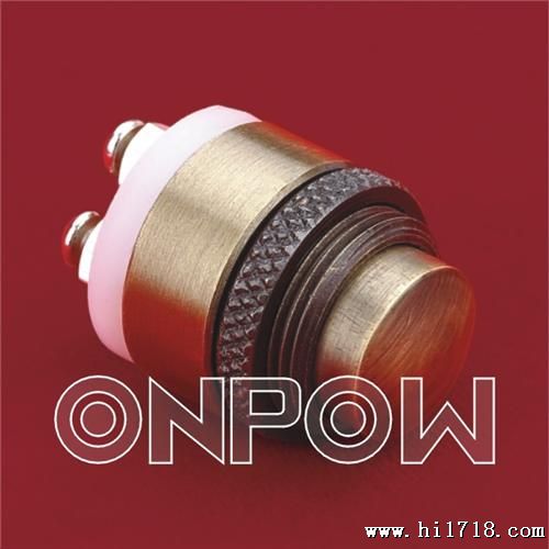 ONPOW中国红波GQ16系列金属门铃按钮开关