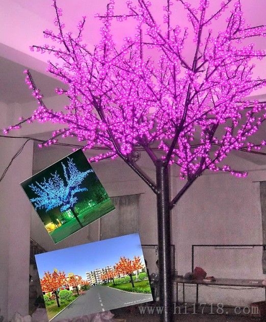 LED桃花树，LED烟花树，酒店四周景观树灯